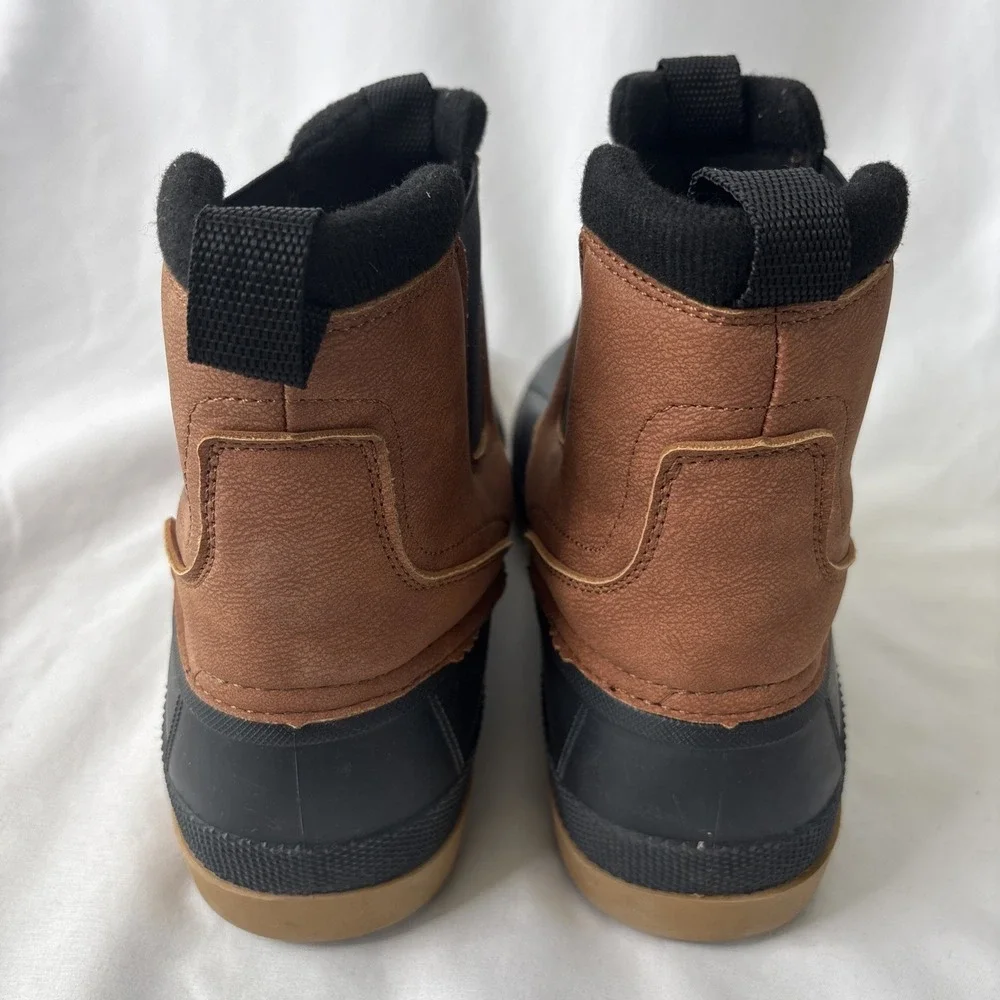 Khombu Baker‎ Lodge Chelsea Mens Waterproof Boots Size 11M Tan & Black Outdoors